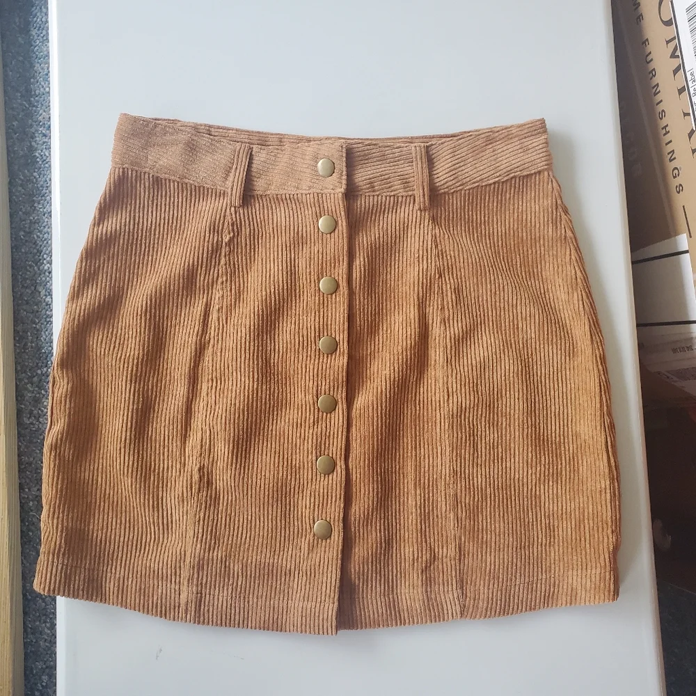 Corduroy mini skirt